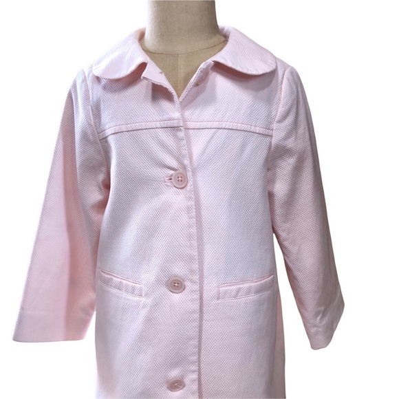 JANIE AND JACK GIRLS DARLING SPRING PINK LIGHTWEIGHT JACKET SIZE 2T-3T - Picture 3 of 9